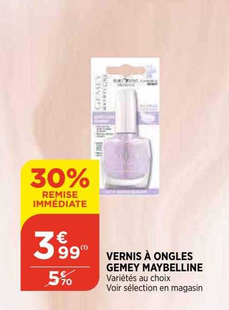 vernis à ongles gemey maybelline