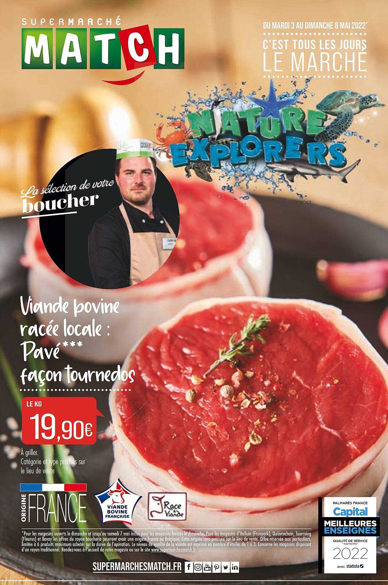 Viande Bovine Racée Locale : Pavé *** Façon Tournedos