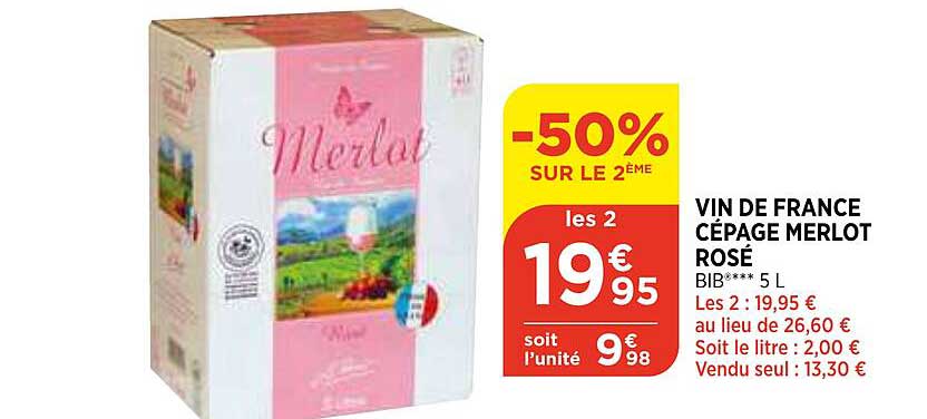 vin de france cépage merlot rosé