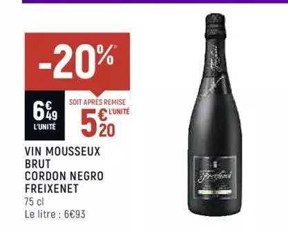 vin mousseux brut cordon negro freixenet