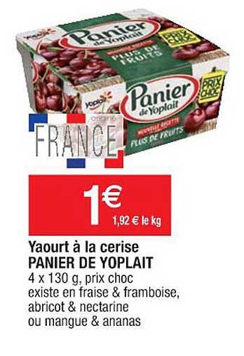 Yaourt à La Cerise Panier De Yoplait