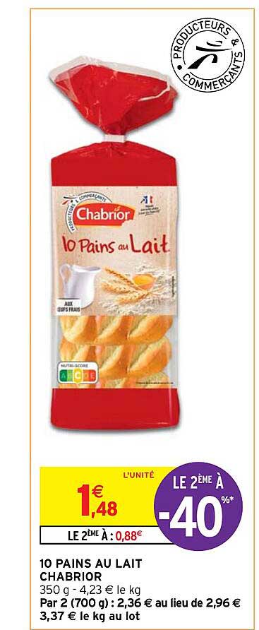 10 Pains Au Lait Chabrior