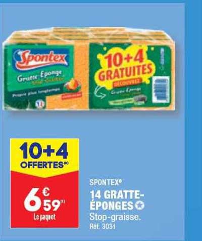 14 gratte-éponges spontex