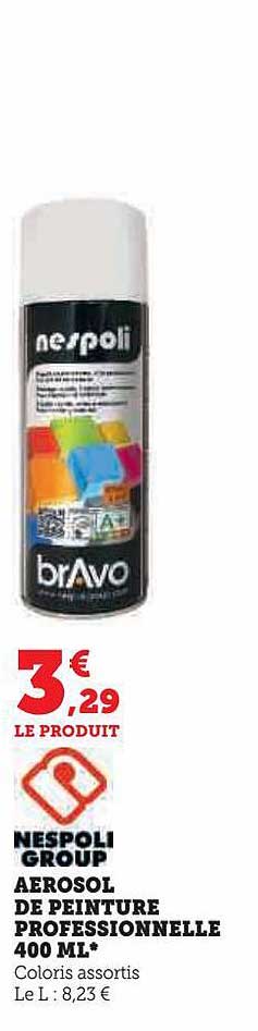 aérosol de peinture professionnelle 400ml nespoli group