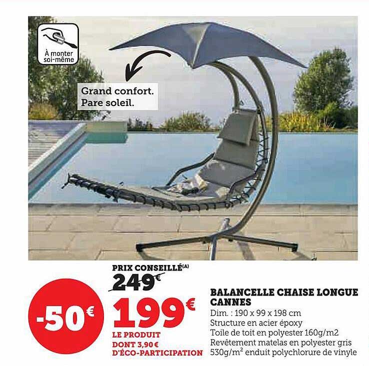 balancelle chaise longue cannes