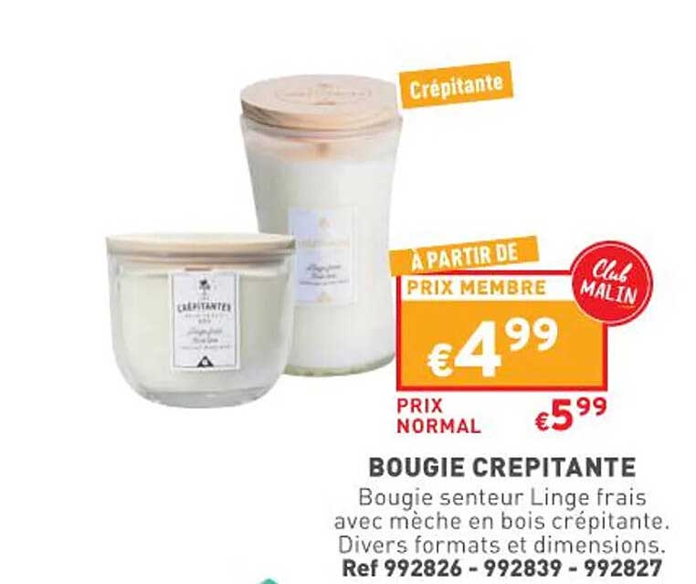 bougie crépitante