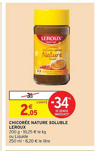 Chicorée Nature Soluble Leroux