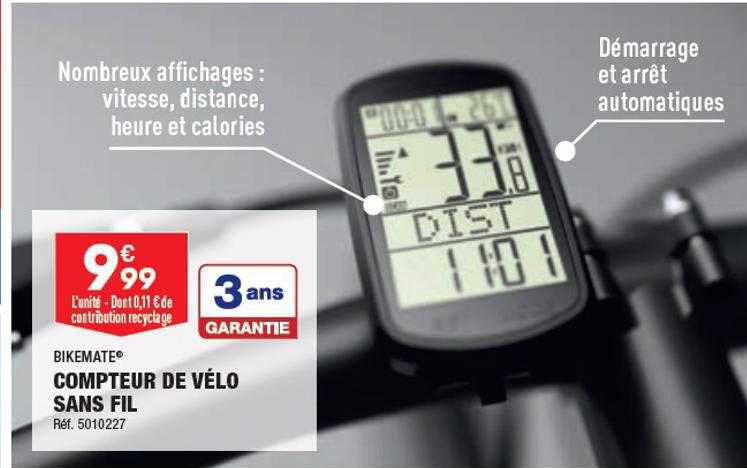 compteur de vélo sans fil bikemate