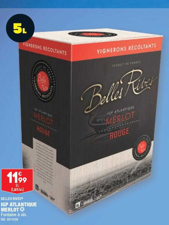 igp atlantique merlot belles rives