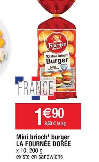 mini brioch' burger la fournée dorée