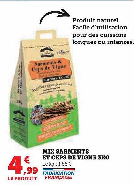 mix sarments et ceps de vigne 3 kg