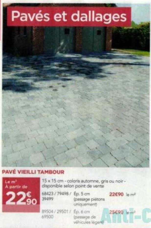 pavé vieilli tambour