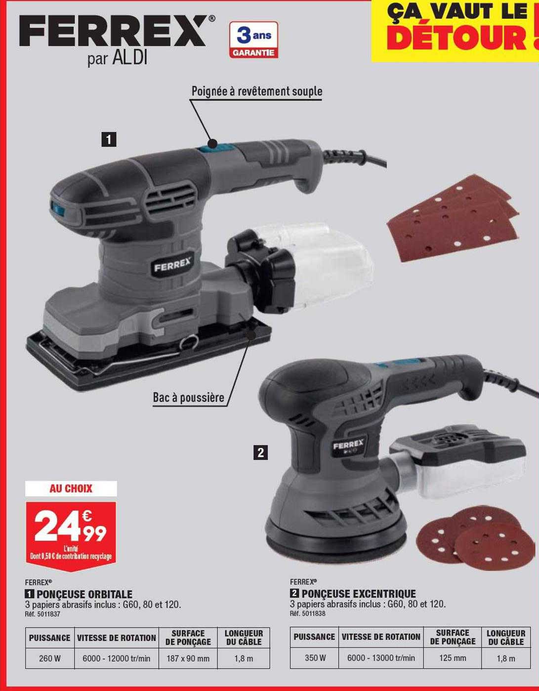 ponçeuse orbitale ferrerx, ponçeuse excentrique ferrex