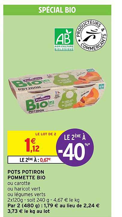 pots potiron pommette bio