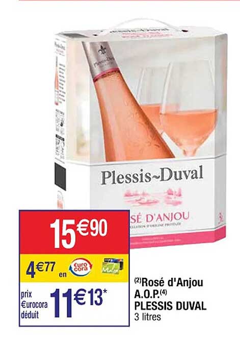 rosé d'anjou a.o.p. plessis duval