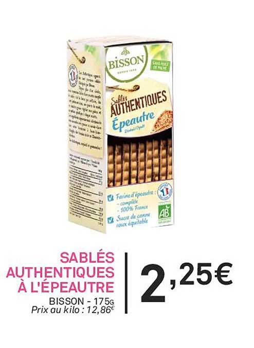 sablés authentiques à l'épeautre bisson