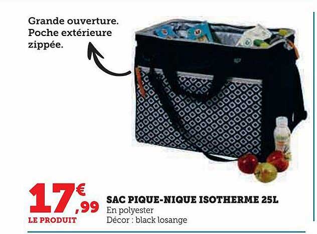 sac pique-nique isotherme 25l
