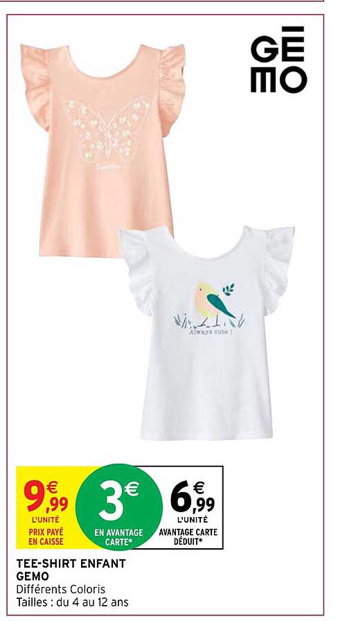 tee-shirt enfant gemo