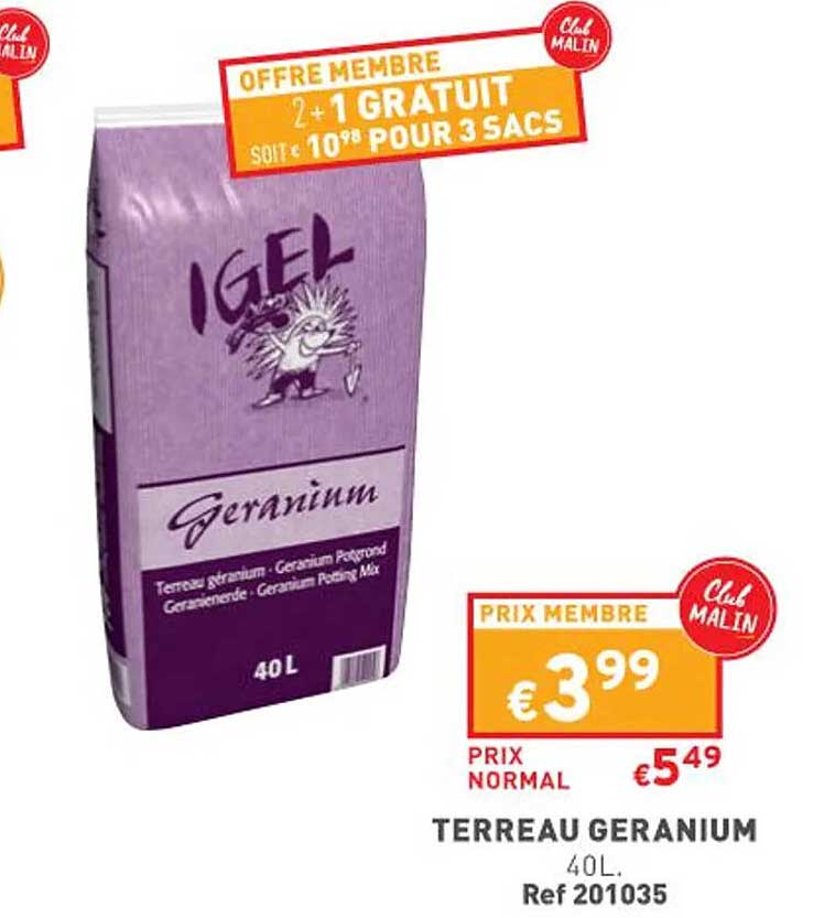 Terreau Geranium