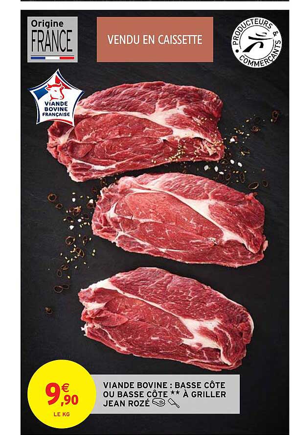 viande bovine : basse côte ou basse côte**à griller jean rozé