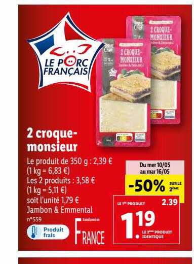 2 croque-monsieur