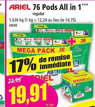 76 pods all in 1 regular ariel