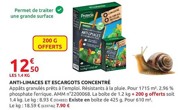 anti-limaces et escargots concentré