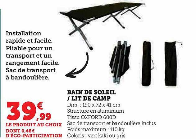 Bain De Soleil-lit De Camp