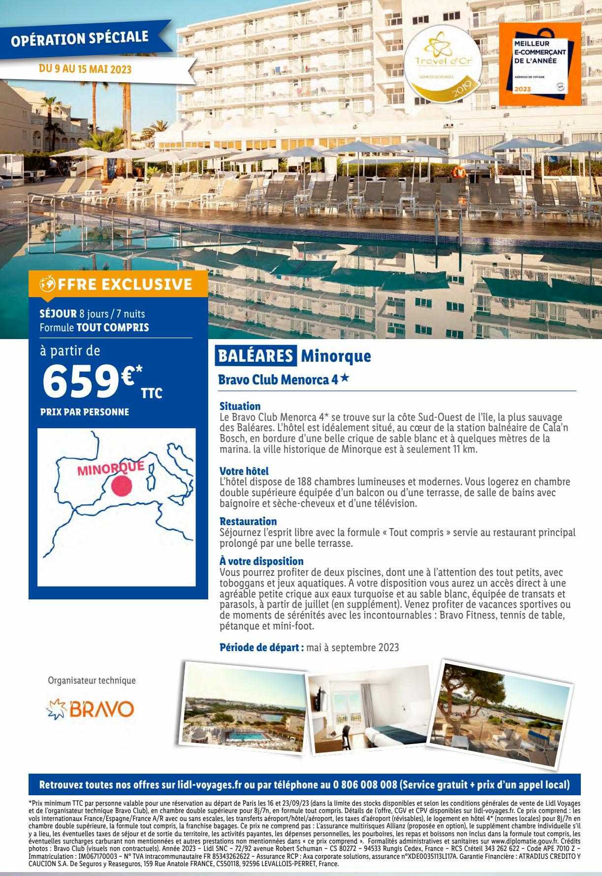 baléares minorque : bravo club menorca 4*