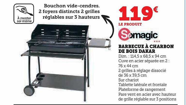 barbecue à charbon de bois dakar somagic