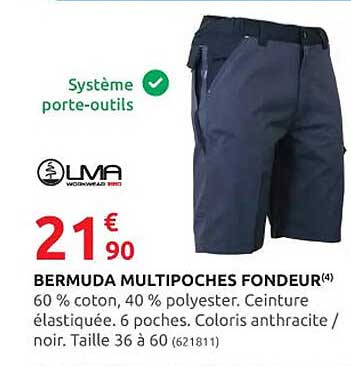 bermuda multipoches fondeur olivia