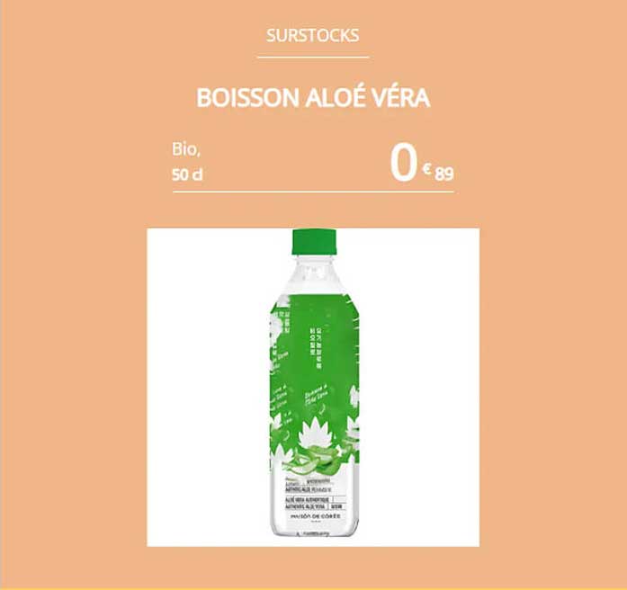 Boisson Aloé Véra