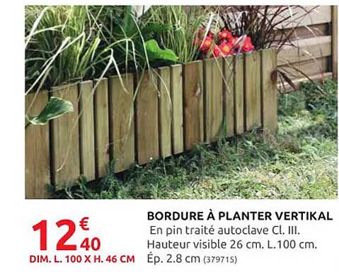 bordure à planter vertikal