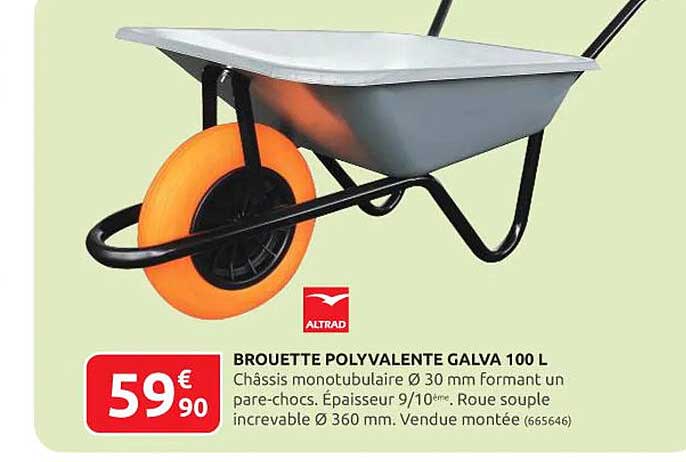 Brouette Polyvalente Galva 100l Altrad