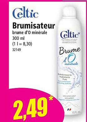brumisateur brume d'o minérale 300ml celtic