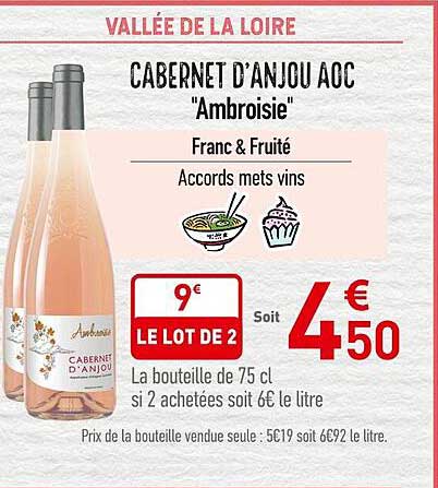 cabernet d'anjou aoc "ambroisie"