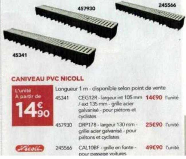 Caniveau Pvc Nicoll