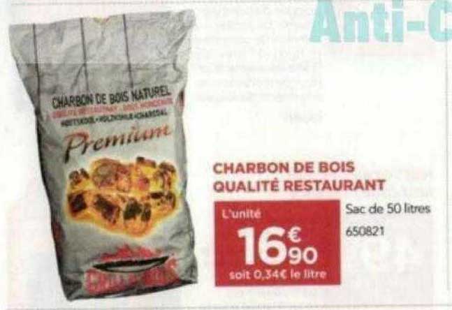 charbon de bois qualité restaurant