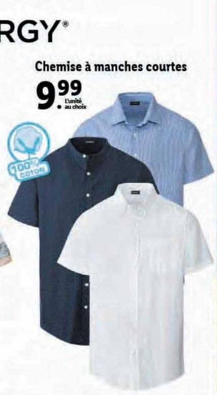 chemise à manches courtes