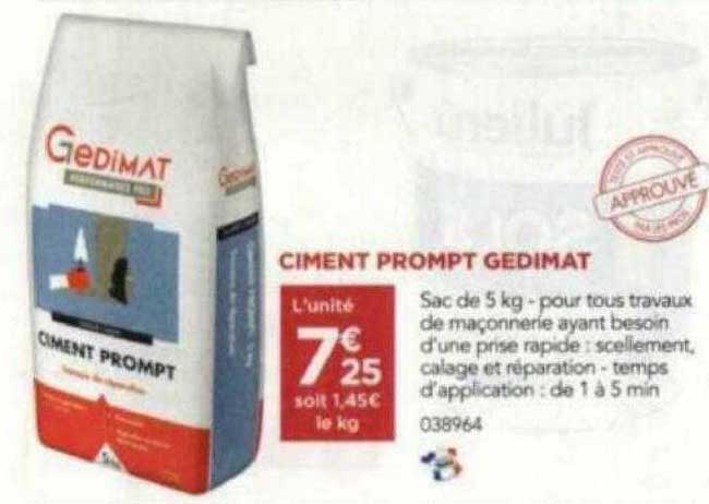 ciment prompt gedimat