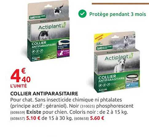 collier antiparasitaire actiplant