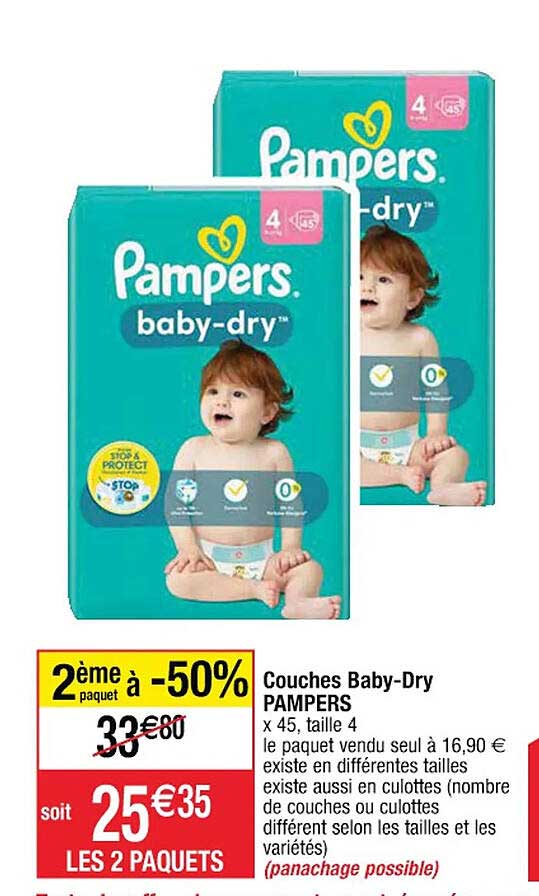 couches baby-dry pampers