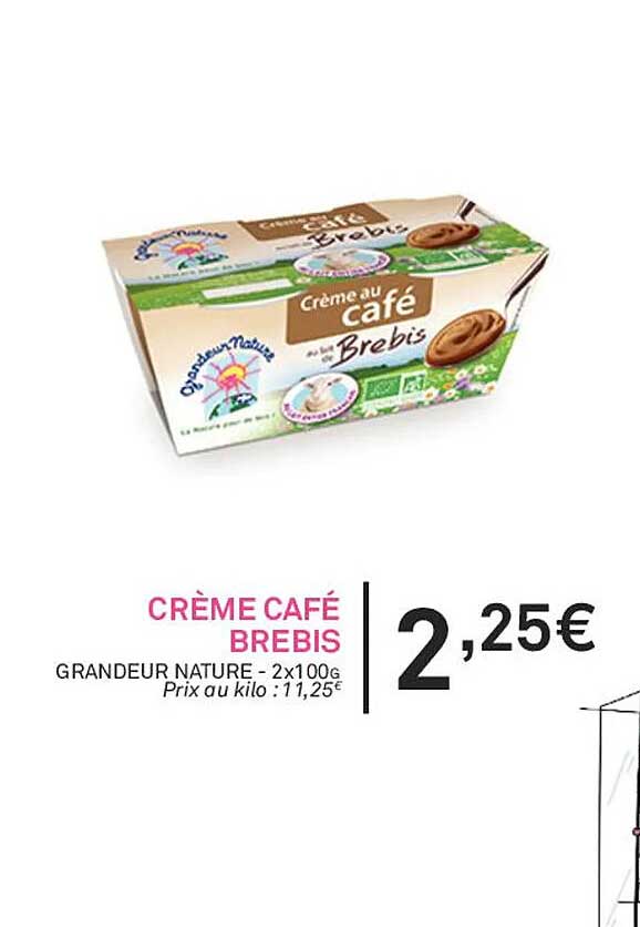 crème café brebis grandeur nature