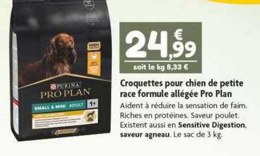 croquettes pour chien de petite race formule allégée pro plan