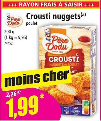 crousti nuggets poulet père dodu