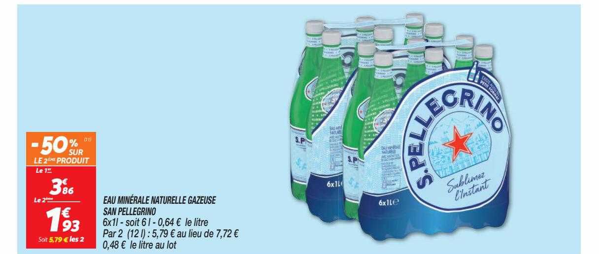 eau minérale naturelle gazeuse san pellegrino
