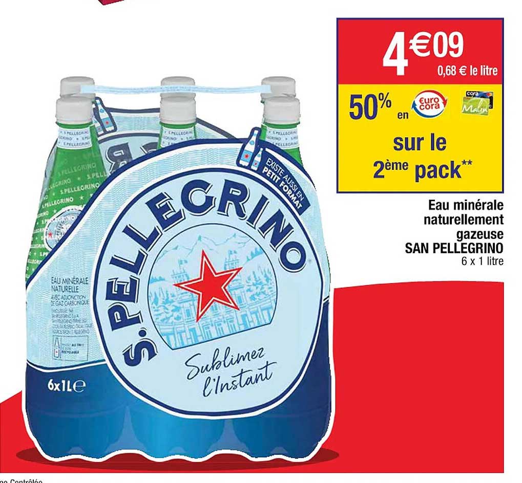 eau minérale naturellement gazeuse san pellegrino