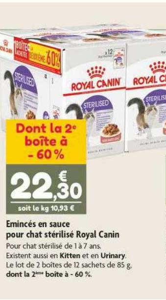 émincés en sauce pour chat stérilisé royal canin