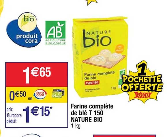 Farine Complète De Blé T 150 Nature Bio