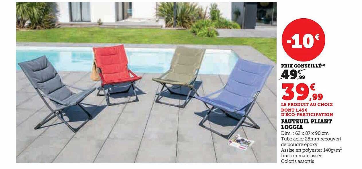 fauteuil pliant loggia